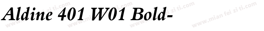 Aldine 401 W01 Bold字体转换